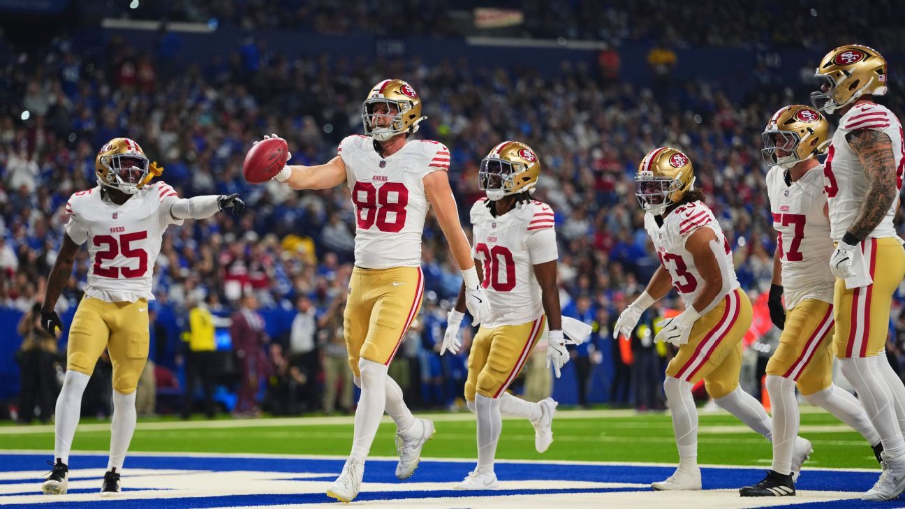 49ersが素晴らしいパーディとマキャフリーでMNFでコルツを破る