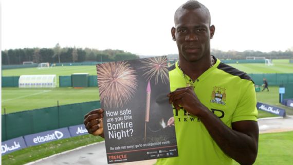 Mario Balotelli in action