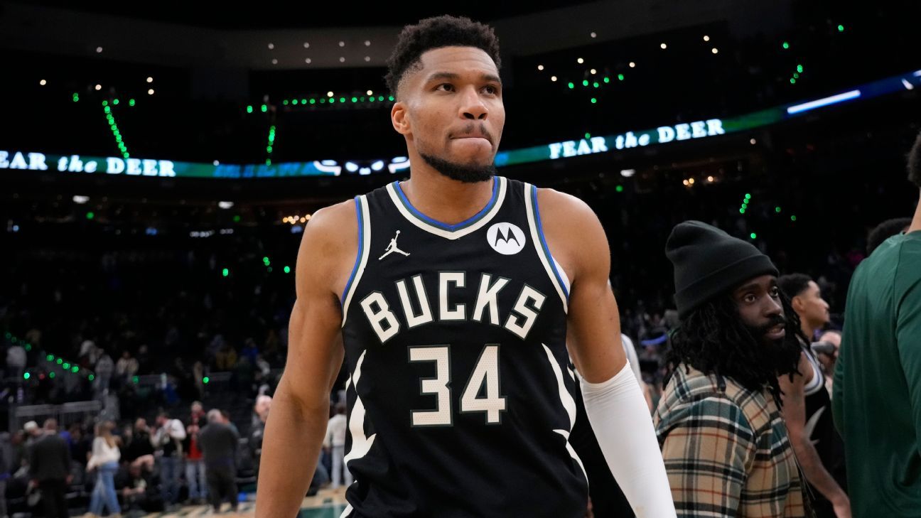 Espera-se que Giannis Antetokounmpo, do Bucks, perca 4-6 semanas devido a uma lesão na panturrilha