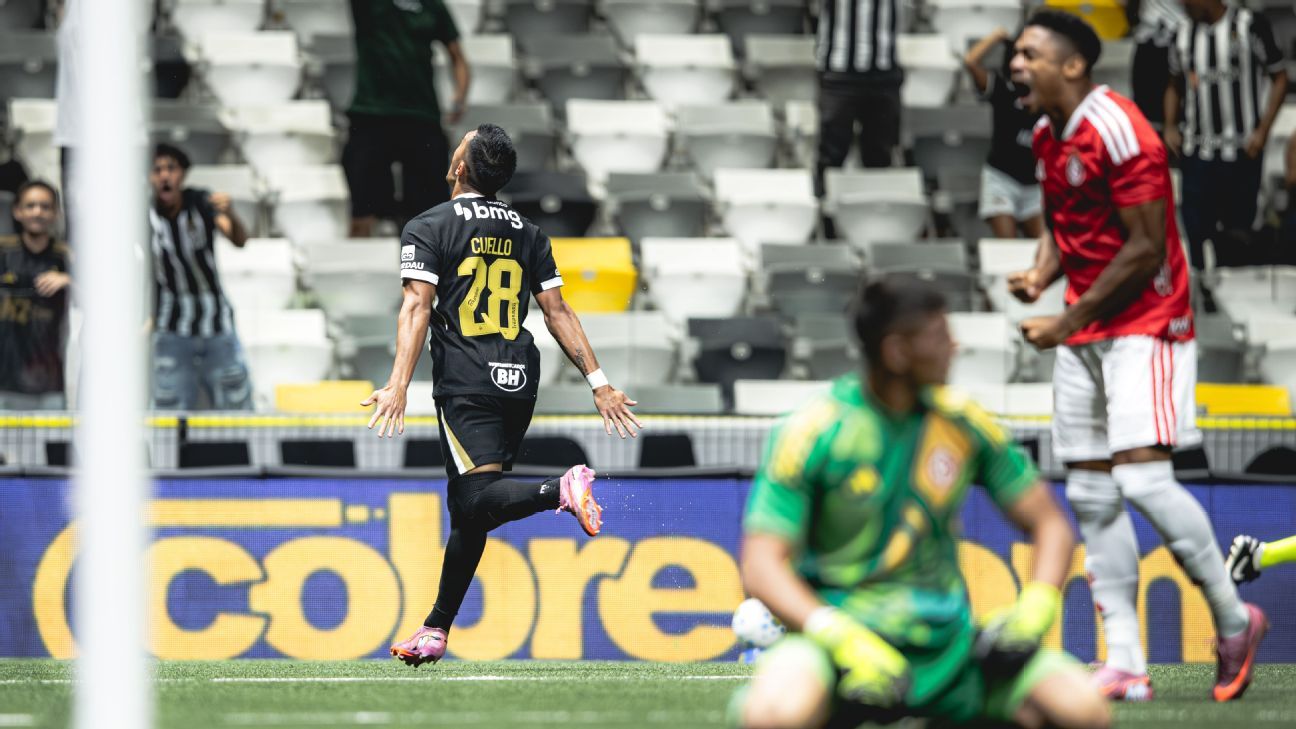 Com gol relâmpago, Atlético-MG vence a 1ª no Brasileirão e afunda Internacional na zona de rebaixamento