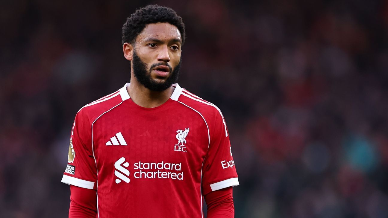 Joe Gomez, do Liverpool, está ausente dos treinos antes da segunda mão no Galatasaray
