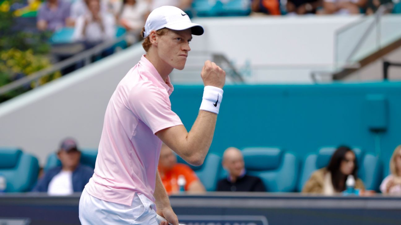 Sinner confirma favoritismo, vence Lehecka e é campeão do Miami Open