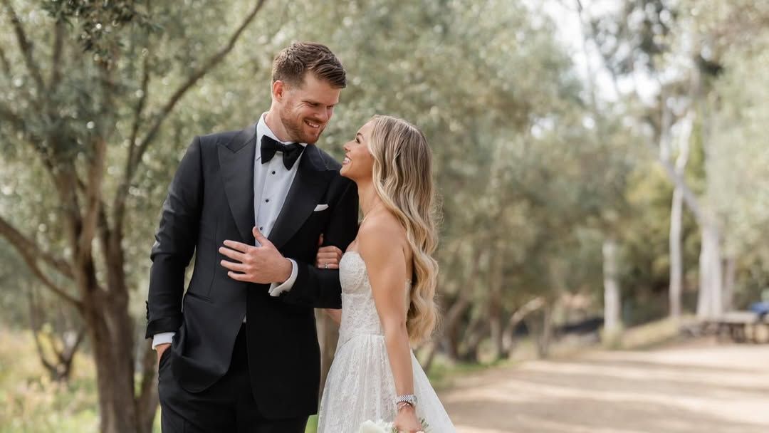 Sam Darnold marries fiancée Katie Hoofnagle, with Josh Allen, Christian McCaffrey on hand