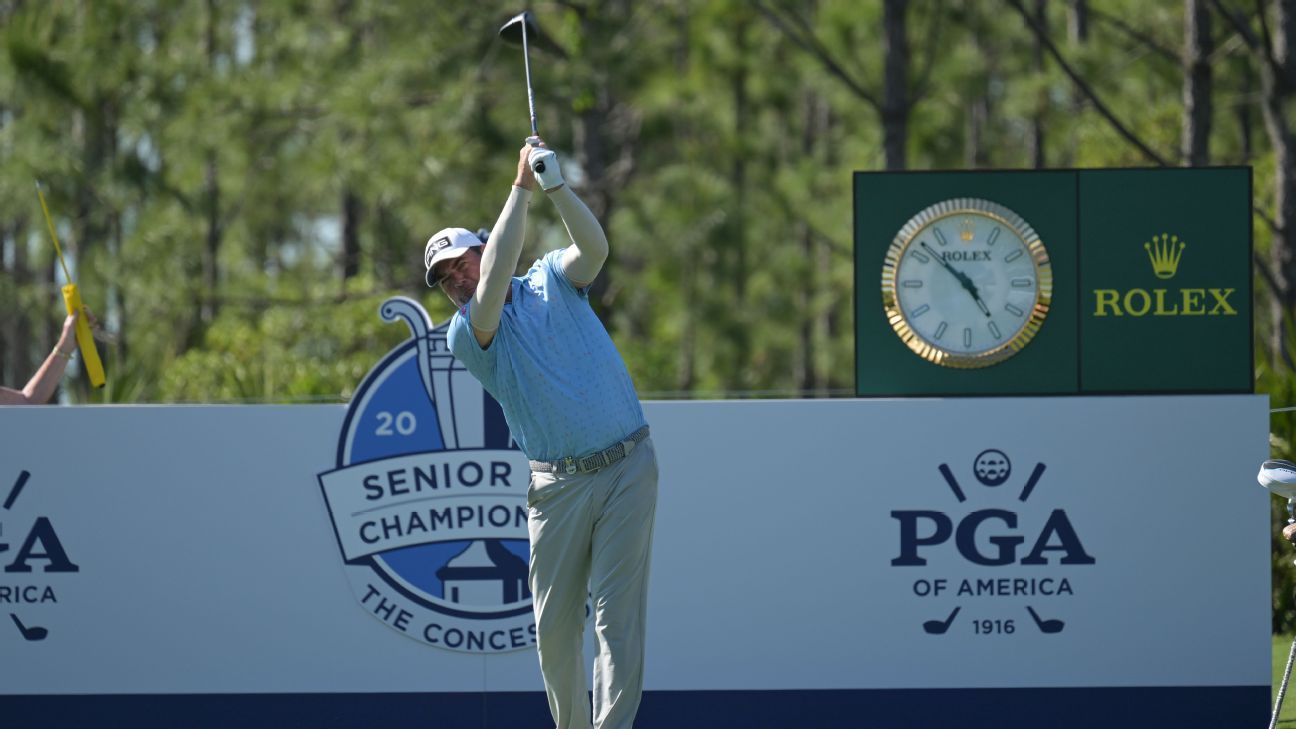 Keith Horne leads by 1 in the Senior PGA Championship