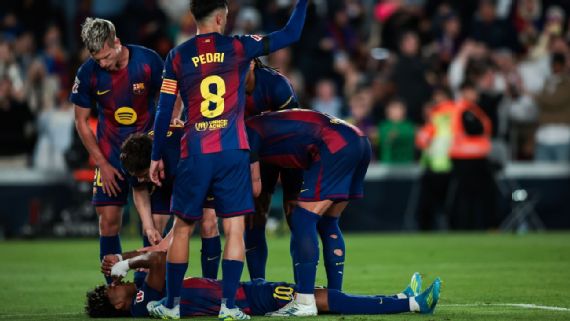 Lamine Yamal mengalami cedera setelah cetak gol penalti untuk Barcelona melawan Celta Vigo.