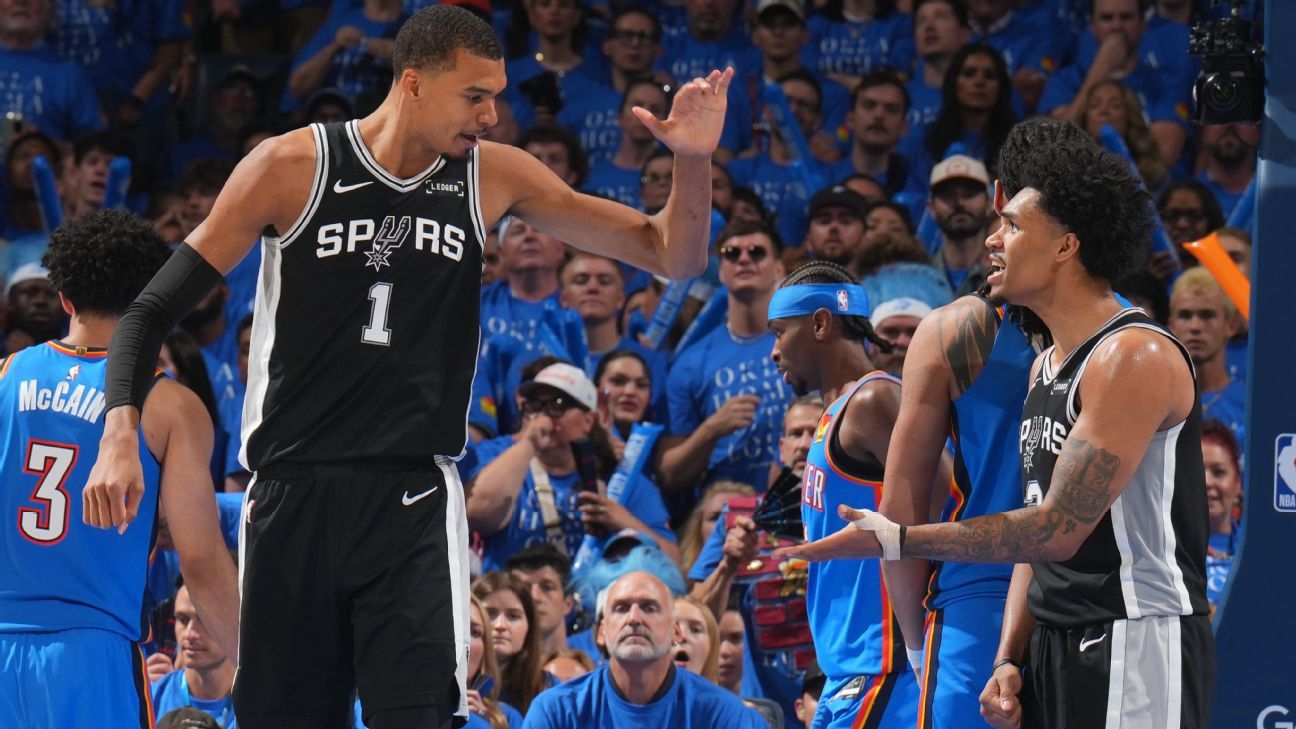 Wembanyama brilha com 41 pontos e Spurs surpreendem Thunder no Jogo 1 das Finais do Oeste