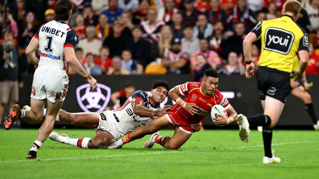 Dolphins go fourth as Katoa schools Roosters - ESPN