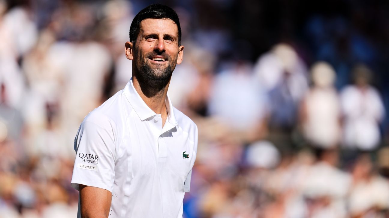 Djokovic ties Federer with 105th Wimbledon win
