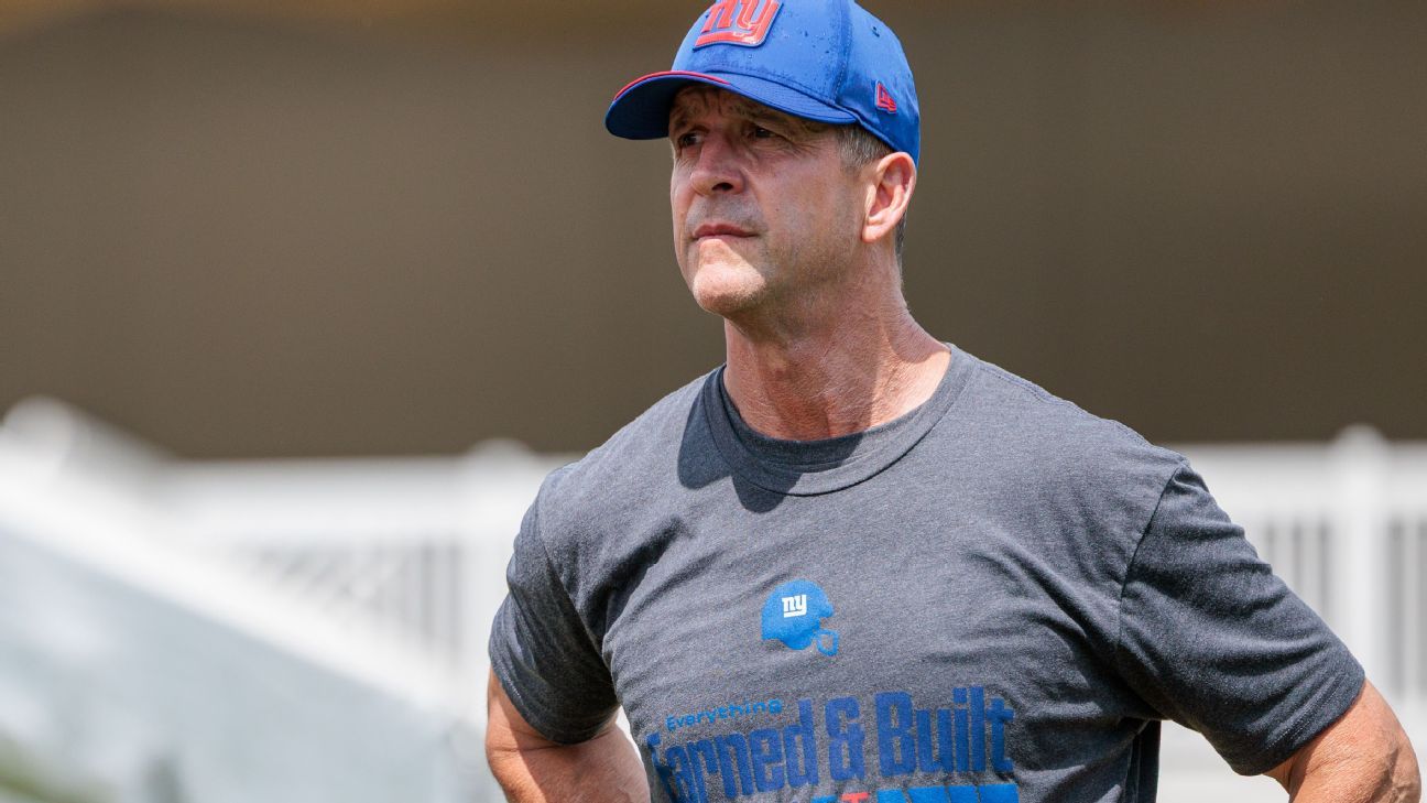 What we're hearing and seeing at Giants training camp: Harbaugh's priority is to stop the run