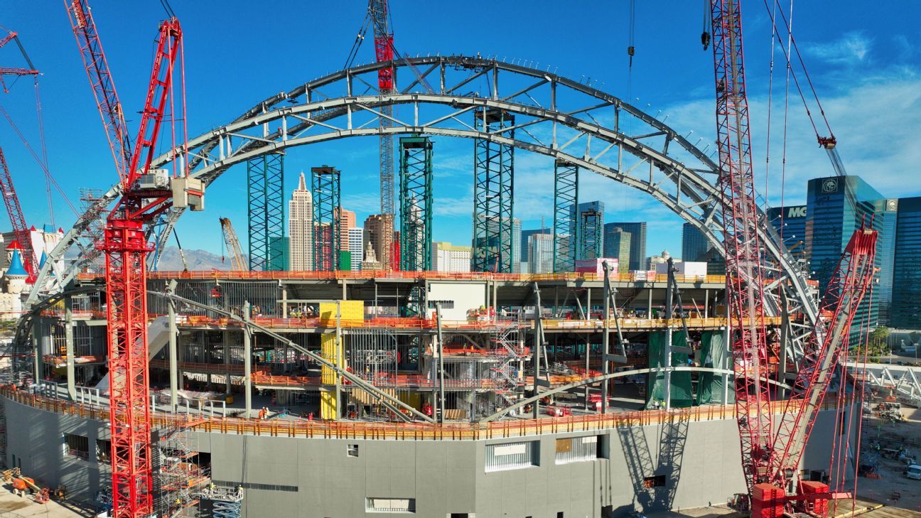 2nd steel truss arch added for A's Vegas stadium