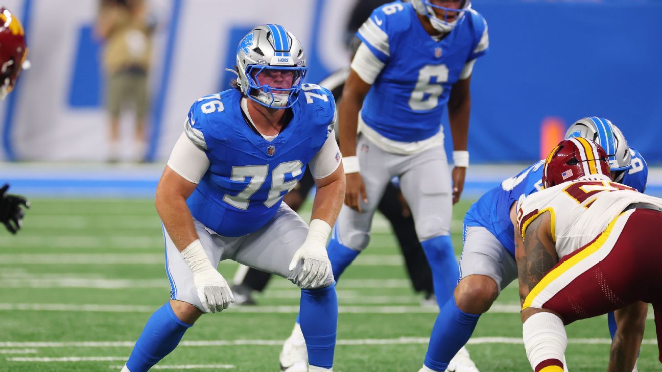 Takeaways from NFL preseason Week 2: O-line questions aplenty for Lions, Commanders