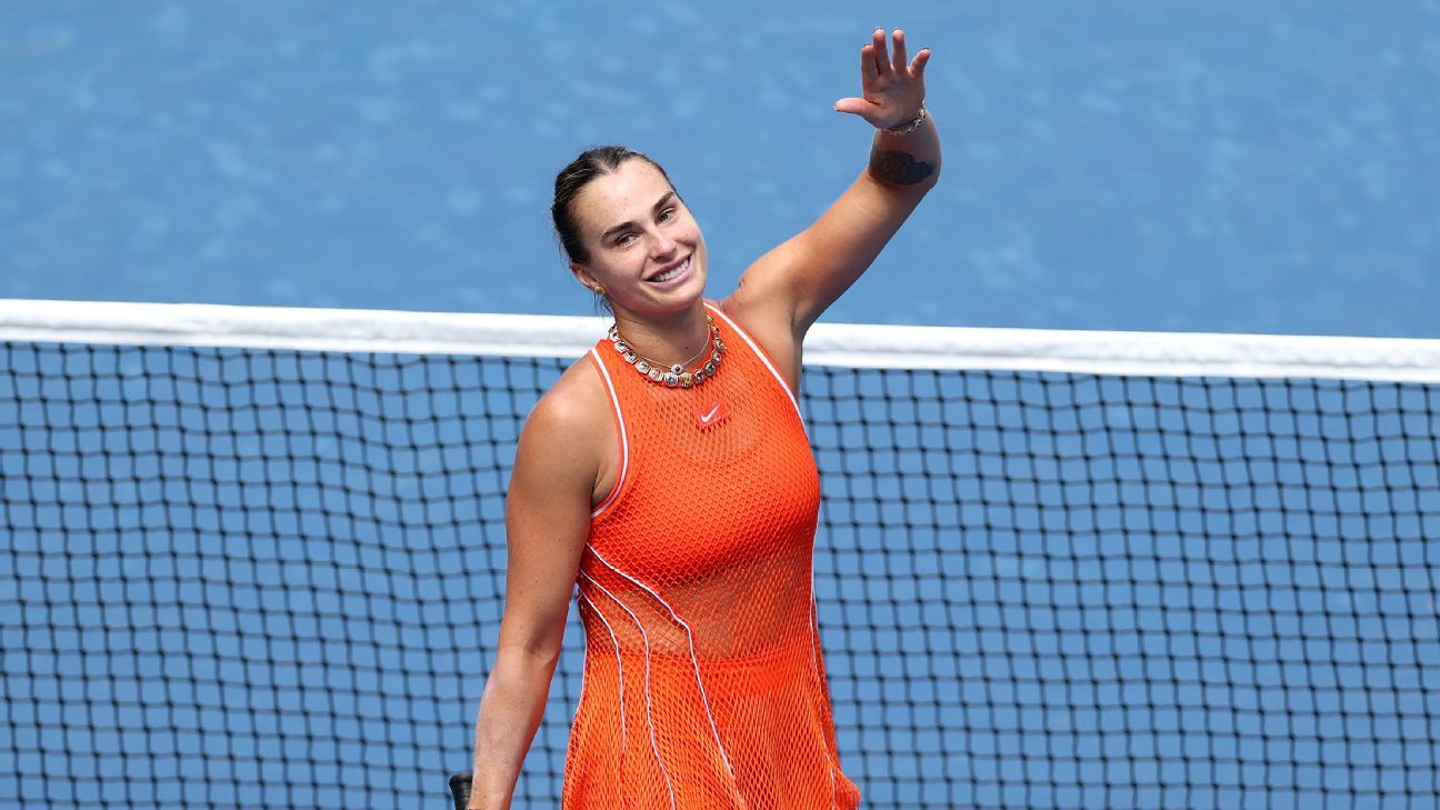 Sabalenka Beats Rakhimova 6-3, 6-4; Pegula Rallies Past Fernandez at US Open