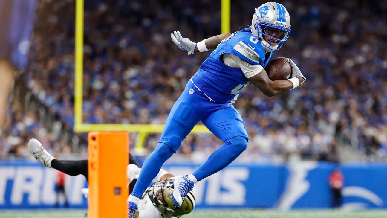 Gibbs not sweating 29-carry workload after Lions ride RB's big day