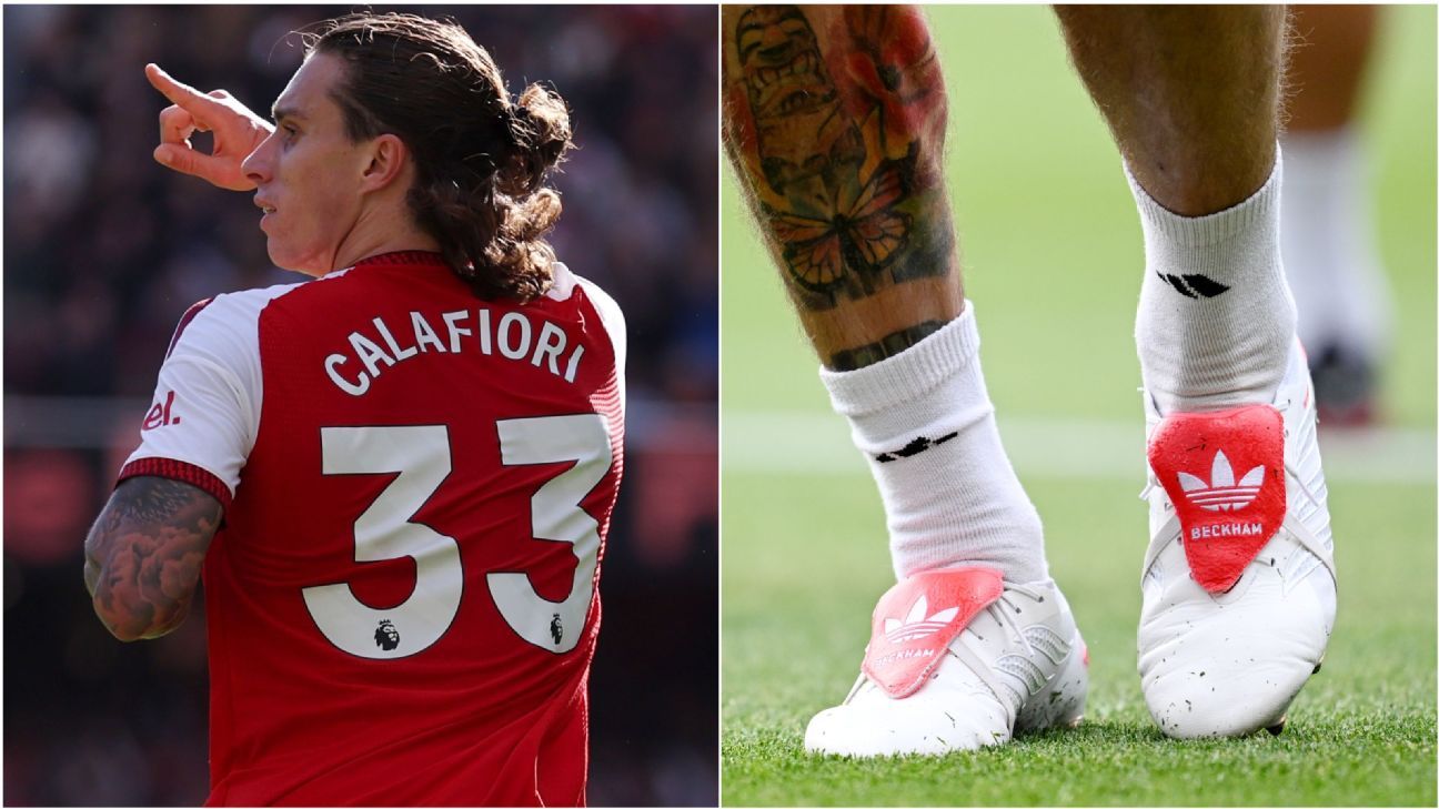 Riccardo Calafiori channels David Beckham with Arsenal goal in England ...