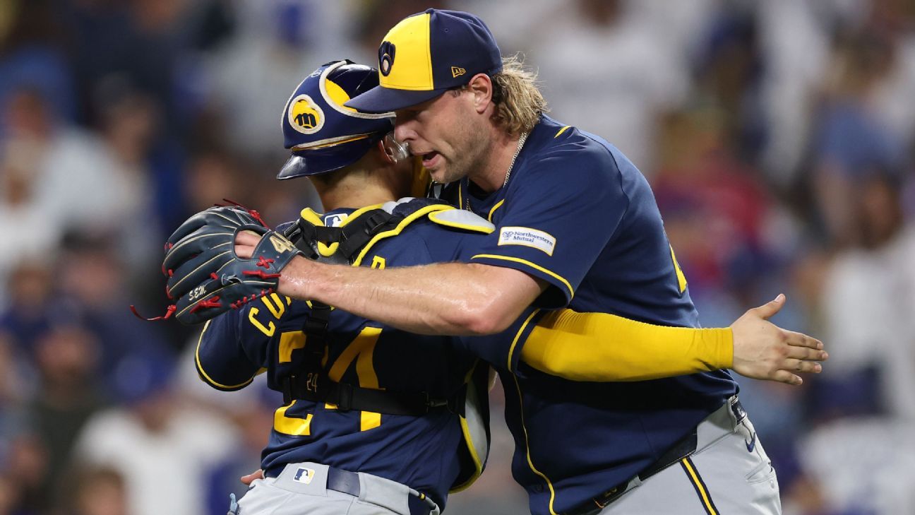Brewers gana a Dodgers; a un triunfo de la barrida en Serie de Campeonato
