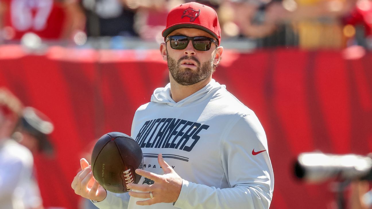 Inactives watch: Baker Mayfield in line to play; Lamar Jackson, Puka Nacua uncertain