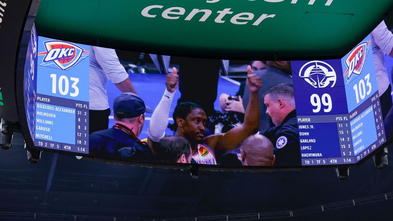 OKC's Williams taken off with significant injury