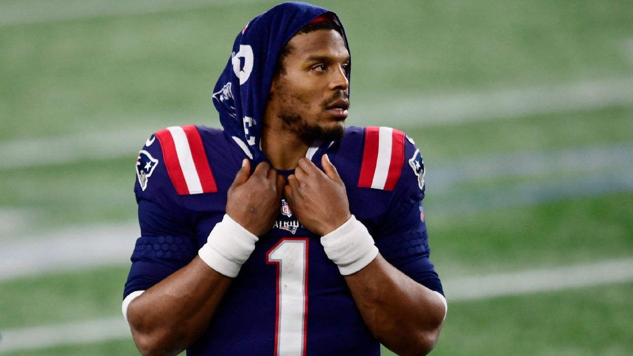 New England Patriots’ Cam Newton leaves after trumpet loss