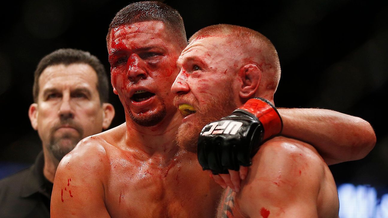 Conor McGregor félicite Nate Diaz avant le combat final de son rival sur le contrat UFC