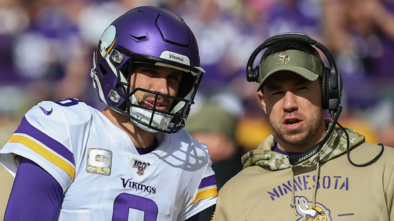 The Minnesota Vikings are promoting Klint Kubiak as the offensive coordinator, sources said