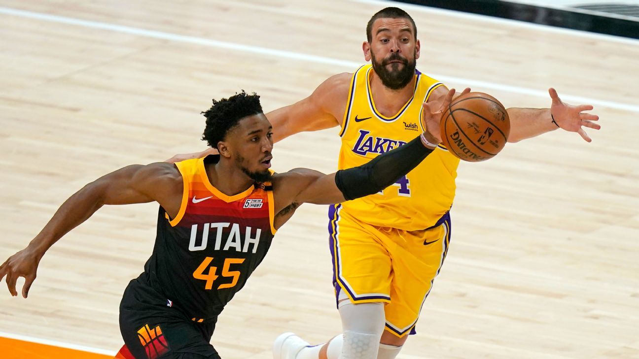 Los Angeles Lakers without Marc Gasol center on Tuesday due to health and safety protocols, says the team