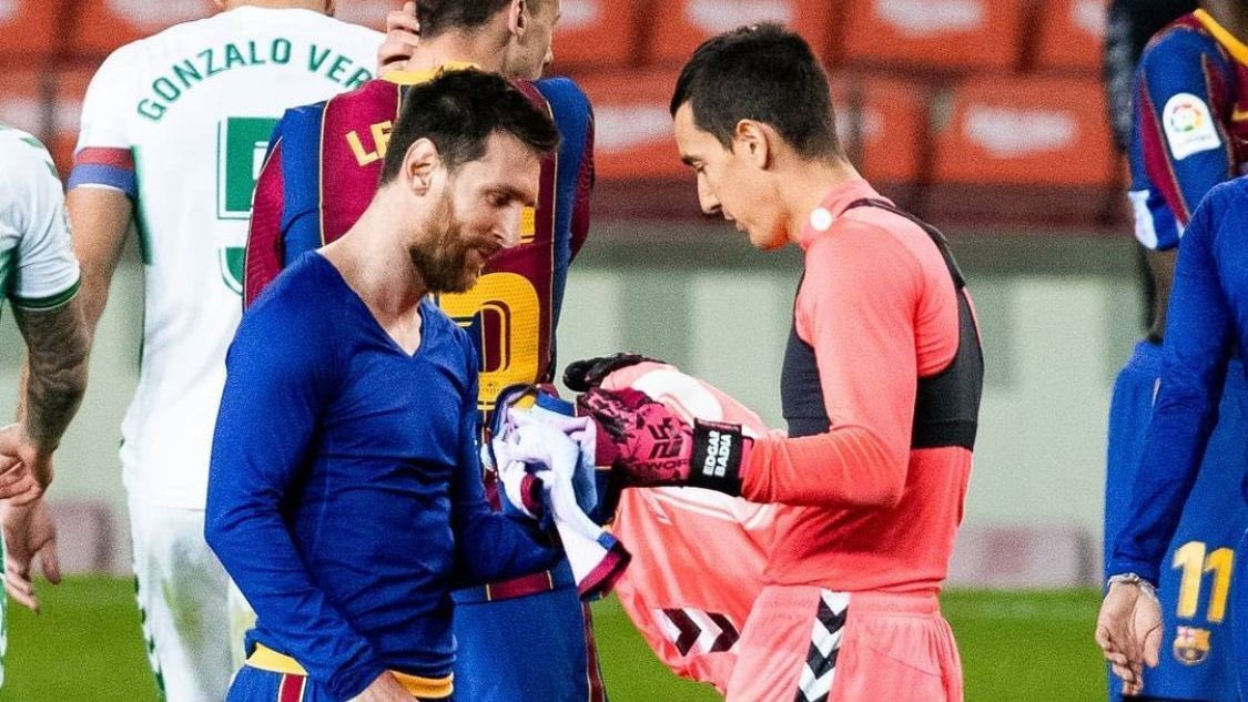 Edgar Badía surprised by exchange shirt with Lionel Messi