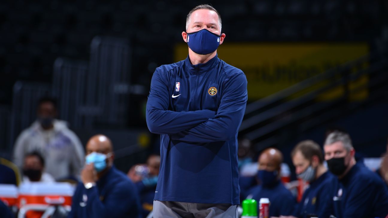 Michael Malone of the Denver Nuggets reads names of Boulder shooting victims