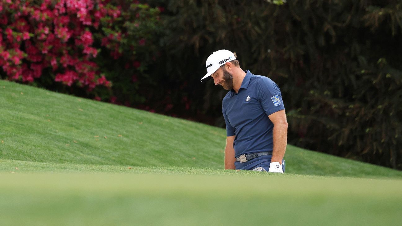 Dustin Johnson, the reigning Masters champion, misses the cut;  Rory McIlroy, Brooks Koepka and him