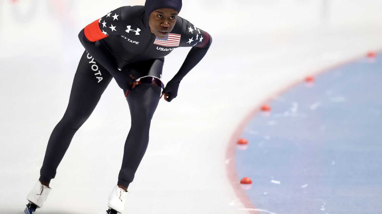 Erin Jackson menjadi wanita kulit hitam Amerika pertama yang memenangkan perlombaan speedskating Piala Dunia