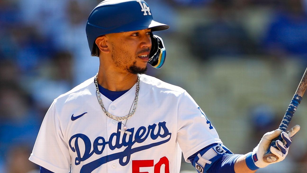 Dodgers will send OF Betts to IL with cracked rib