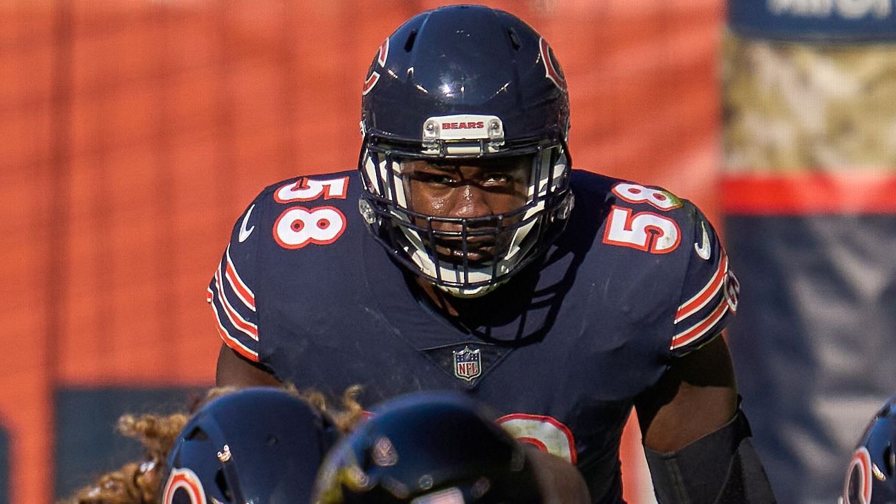 Ravens acquire LB Roquan Smith in trade with Bears