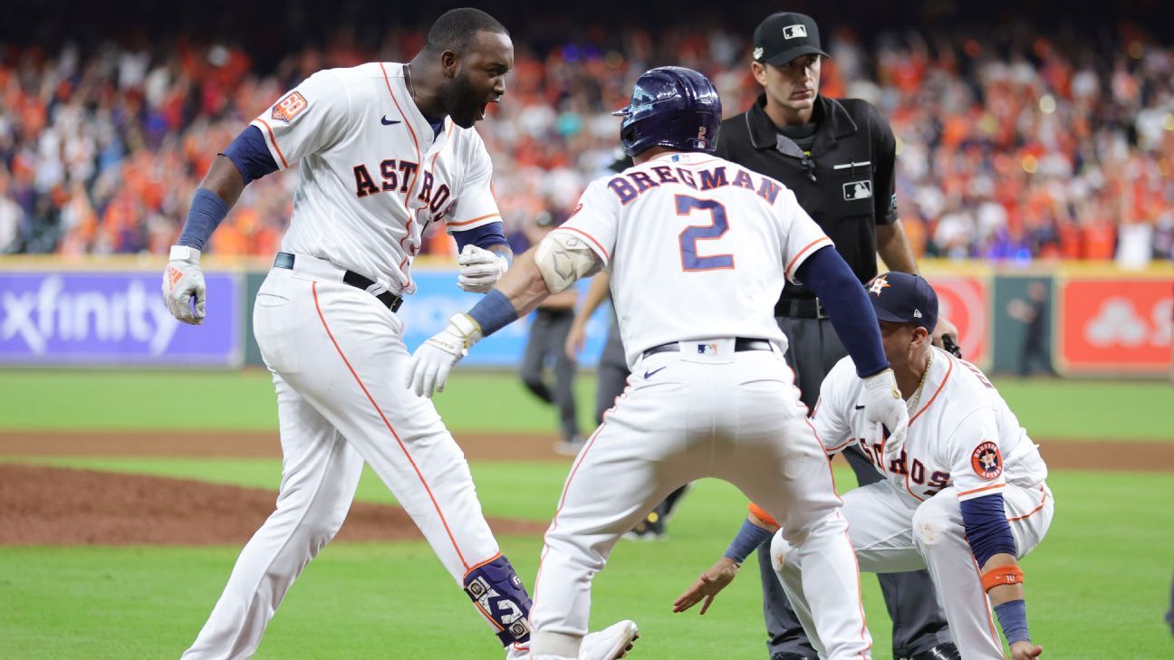 يوردون ألفاريز يضرب 3 ضربات HR في اللعبة 1 لصالح Astros