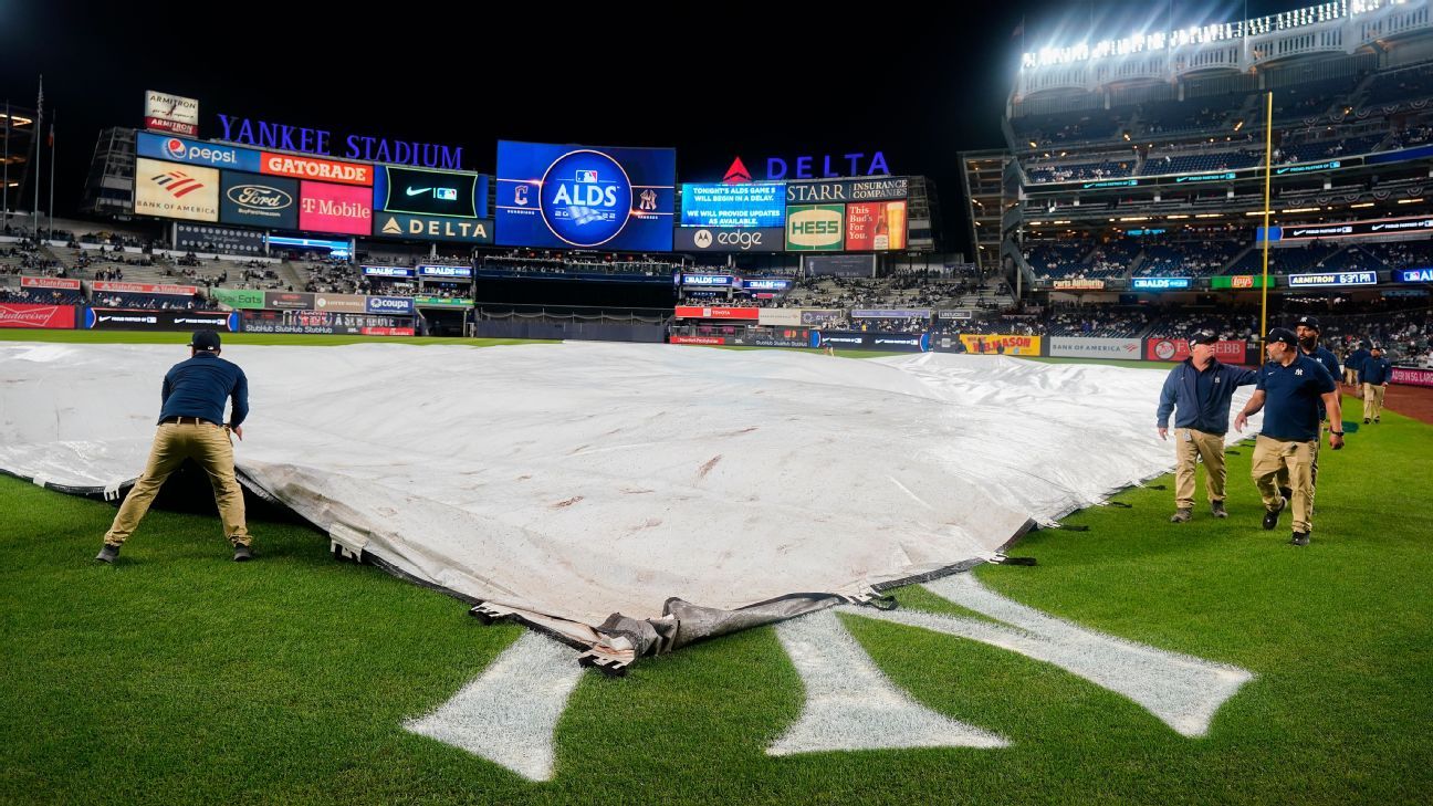 Jogo 5 do Guardians-Yankees ALDS transferido para terça-feira ao meio-dia