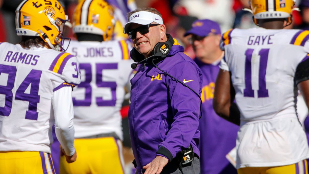 LSU at No. 5, top four teams hold steady in CFP