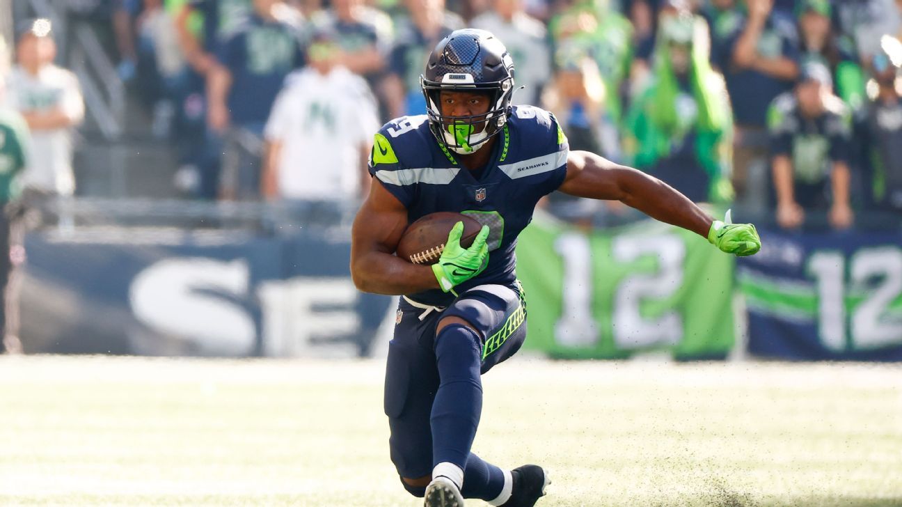 Seahawks lideram RB Kenneth Walker III contra 49ers