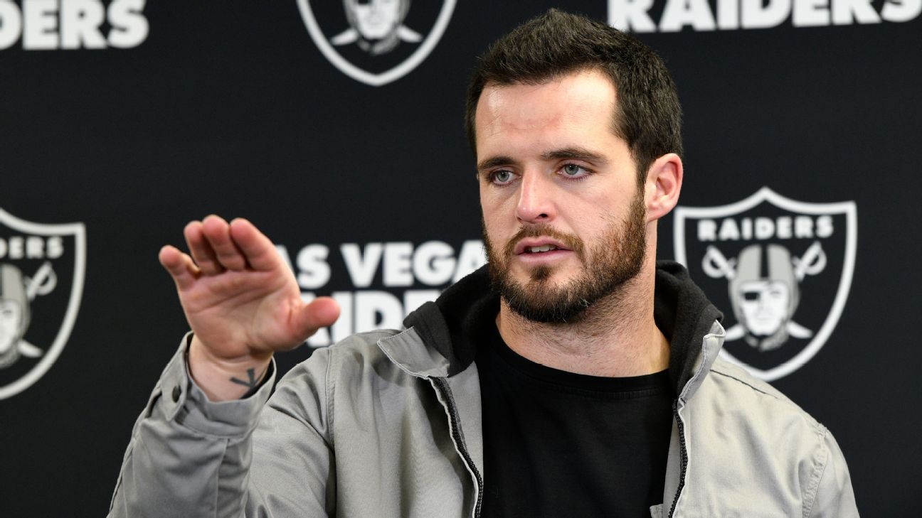 Las Vegas Raiders bench Derek Carr for season finale