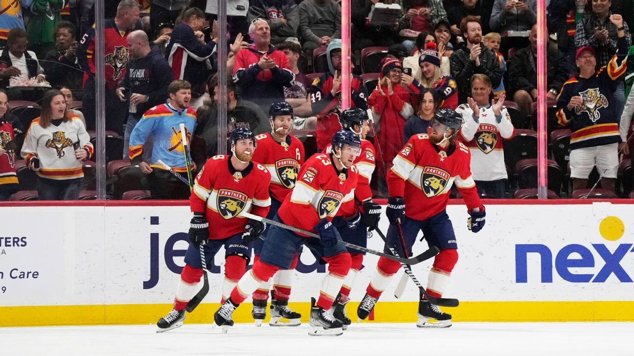 Panthers blitz Habs for 7 goals in 1st, win thriller