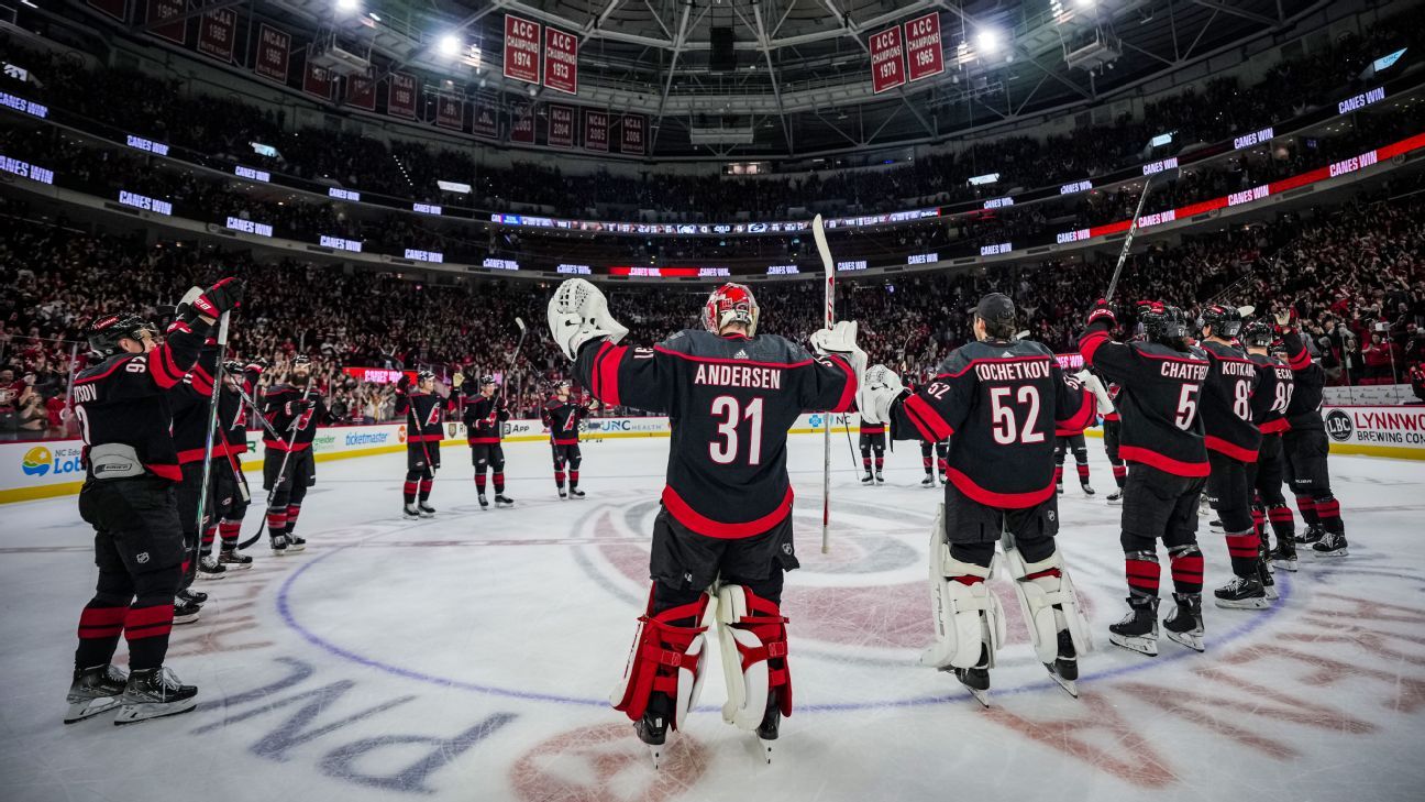NHL playoff standings: Do the Hurricanes have a chance at the East's No. 1 seed?