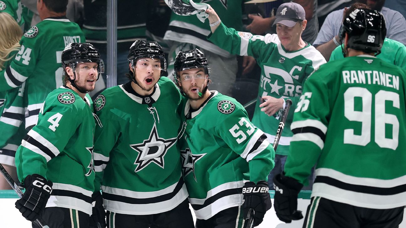 Dallas Stars player celebrating